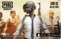 ' Pubg $10 (600+Free 60 UC)